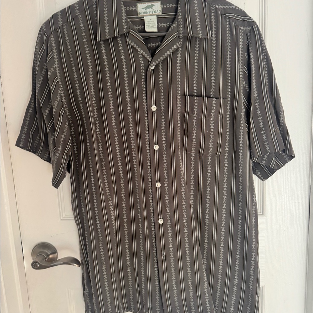 Horny Toad Gray Casual Button Down Shirt